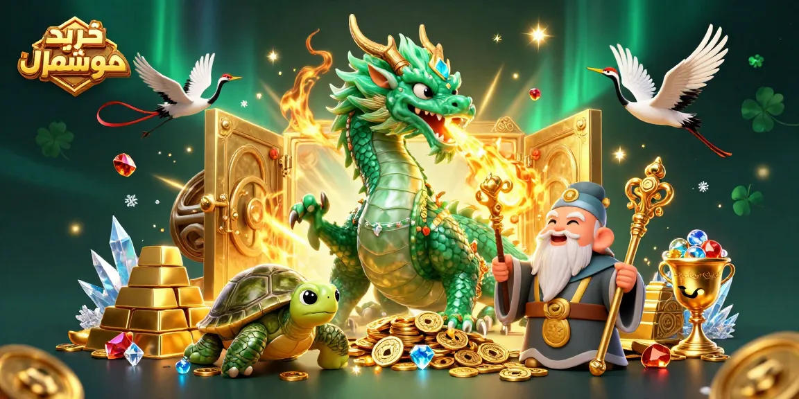 Activate your adventure with خرید قفل هوشمند, featuring a vibrant 3D casino scene filled with treasures.