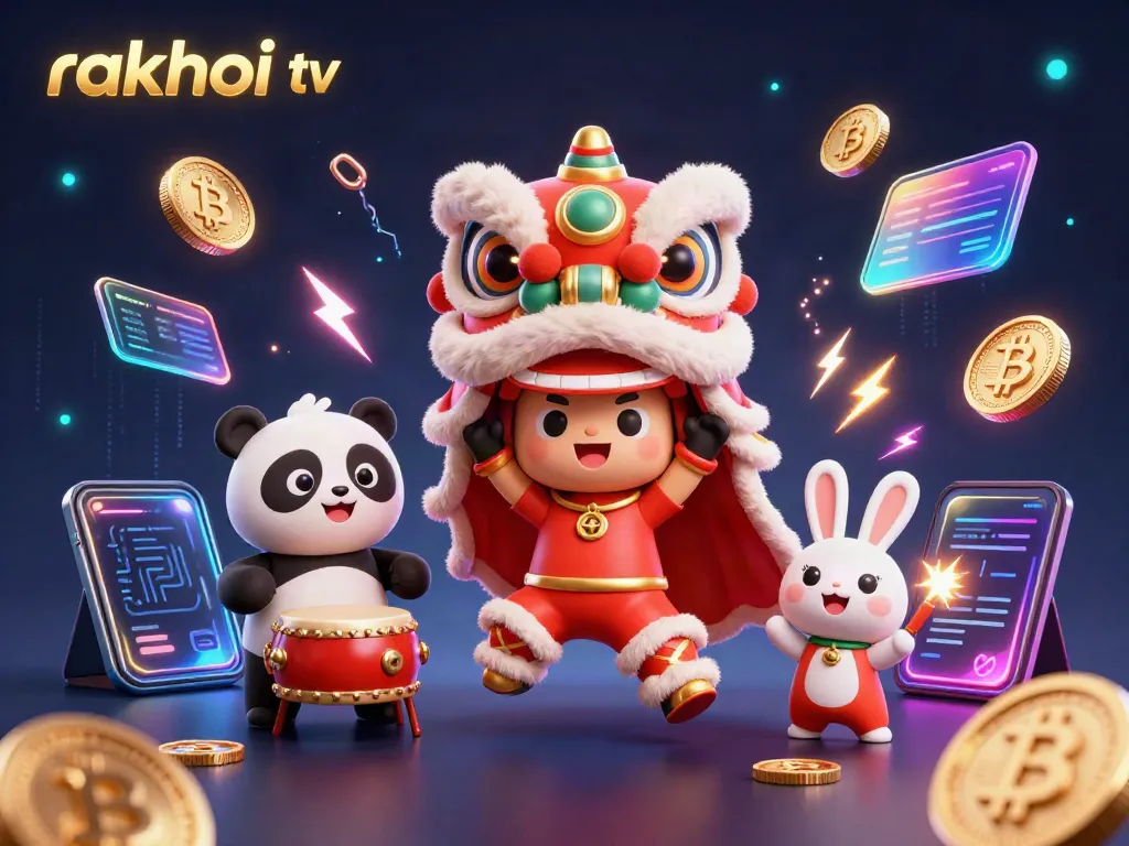 Experience thrilling action with Rakhoi TV as characters celebrate in a vibrant festive scene.
