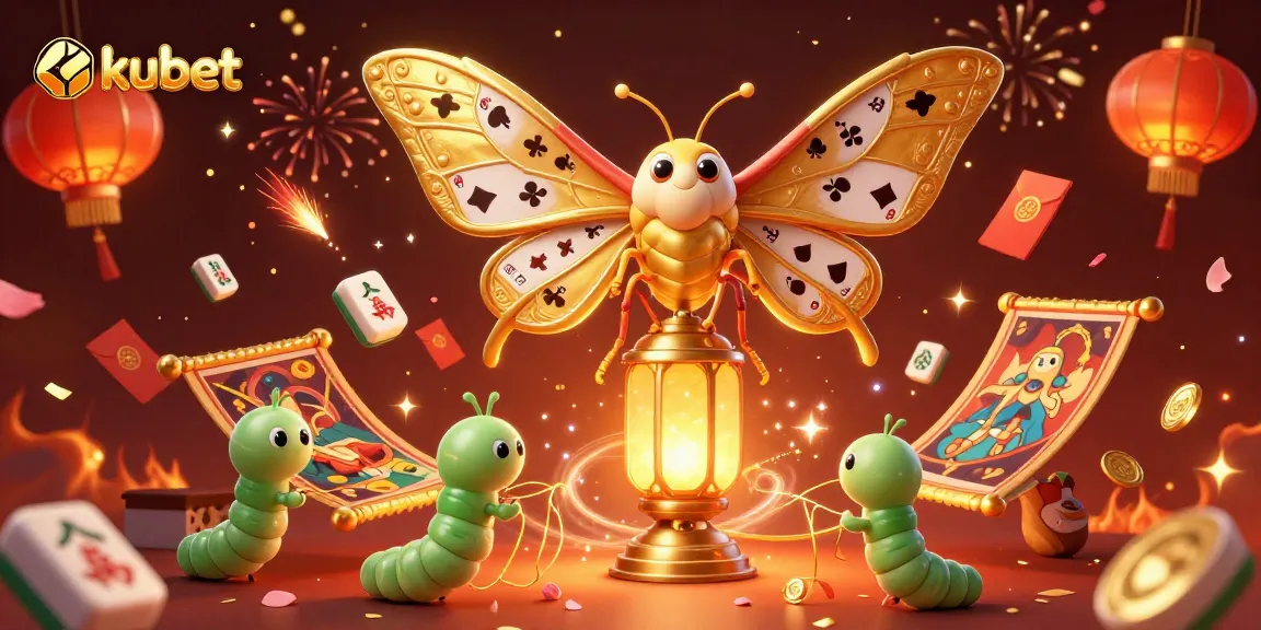 Experience the excitement of kubet with vibrant casino-themed characters and elements in a festive scene.