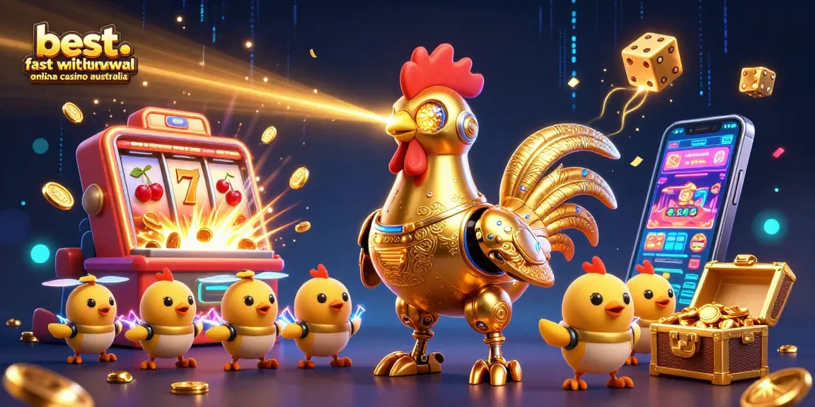 Experience winning strategies at the best fast withdrawal online casino australia with vibrant 3D casino illustration.
